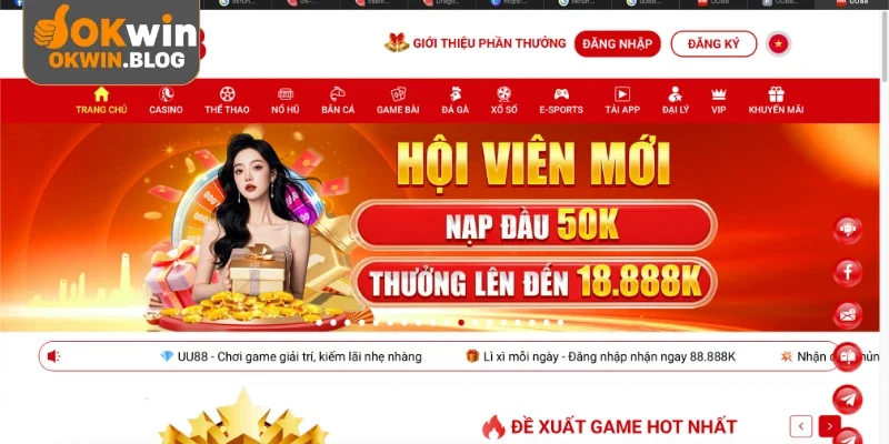 UU88 gia nhập OKWIN trở thành nhà cái chất lượng